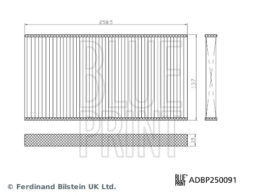 BLUE PRINT ADBP250091 Filter Set, cabin air