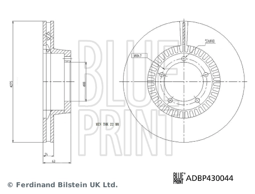 BLUE PRINT ADBP430044 Brake Disc