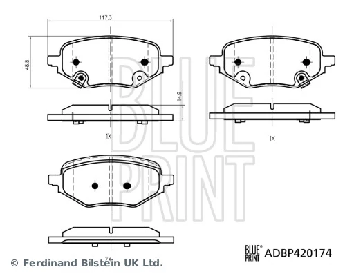 Brake Pad Set, disc brake ADBP420174