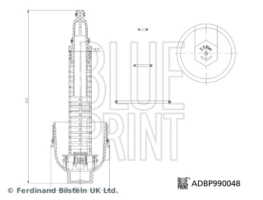 Cap, oil filter housing Blue Print Solution ADBP990048