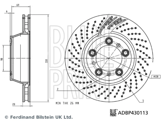 BLUE PRINT ADBP430113 Brake Disc