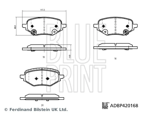 Brake Pad Set, disc brake ADBP420168