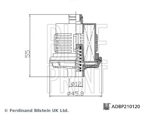 BLUE PRINT ADBP210120 Hydraulic Filter, multi-plate clutch (all-wheel drive)