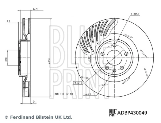 BLUE PRINT ADBP430049 Brake Disc