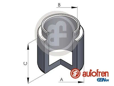 Piston, brake caliper D025128