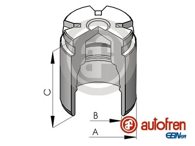 Piston, brake caliper D025116