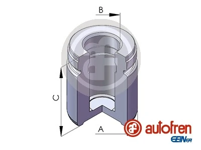 Piston, brake caliper D02577