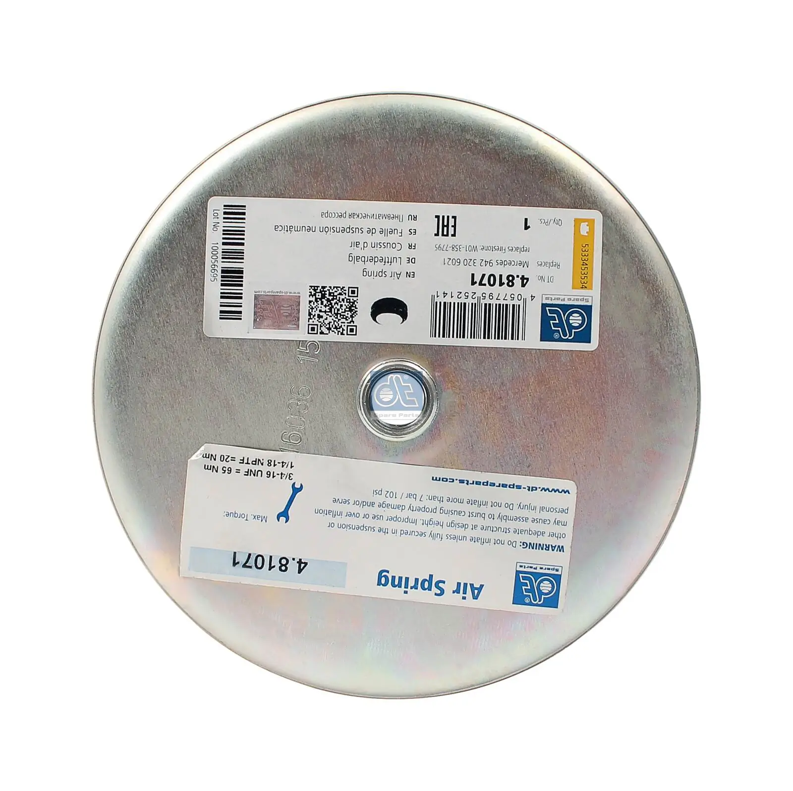 DT Spare Parts 4.81071 Bellow, air suspension