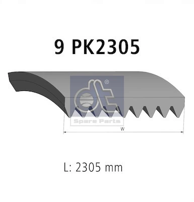 DT Spare Parts 4.81704 V-Ribbed Belt
