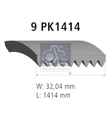 DT Spare Parts 5.41420 V-Ribbed Belt