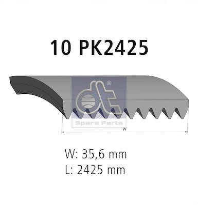 DT Spare Parts 4.81010 V-ribbed Belt
