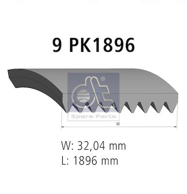 DT Spare Parts 4.81436 V-Ribbed Belt