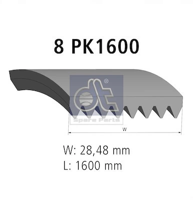 DT Spare Parts 4.80755 V-Ribbed Belt