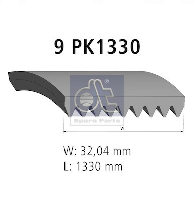 DT Spare Parts 3.34316 V-Ribbed Belt
