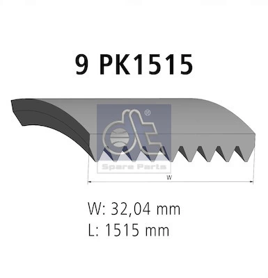 DT Spare Parts 6.31539 V-Ribbed Belt