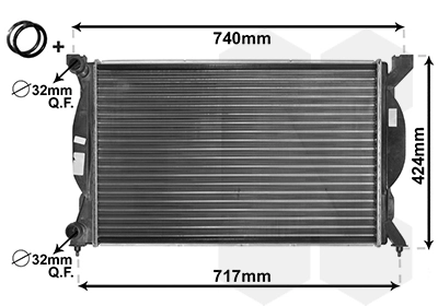 Radiator, engine cooling *** IR PLUS *** 03002201