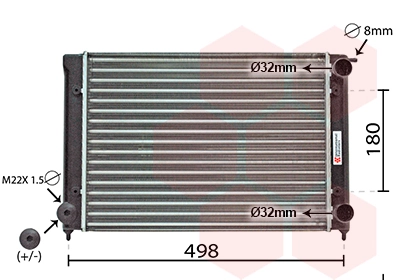 Radiator, engine cooling *** IR PLUS *** 58002040
