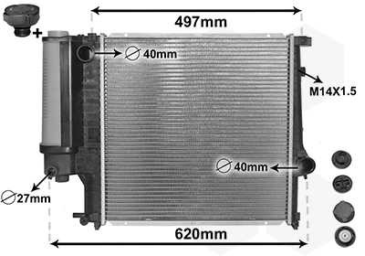 Radiator, engine cooling *** IR PLUS *** 06002124