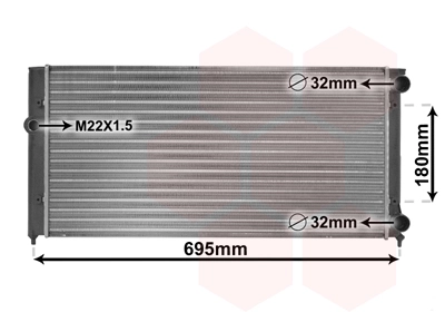 Radiator, engine cooling 58002109