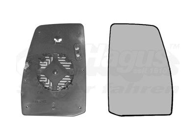 Mirror Glass, exterior mirror * HAGUS * 1987838