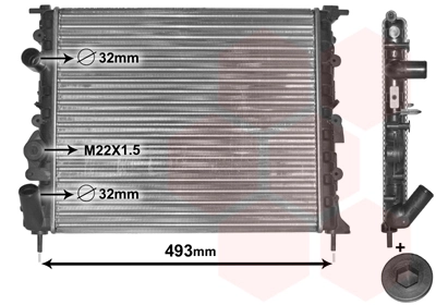 Radiator, engine cooling *** IR PLUS *** 43002197
