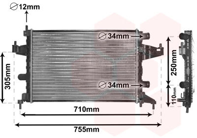 Radiator, engine cooling 37002303