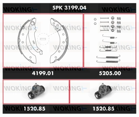 Brake Kit, drum brake Super Precision Kit SPK 3199.04