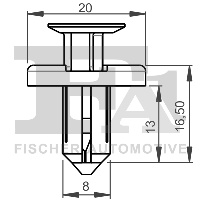 FA1 75-30007.5 Clip, trim/protection strip