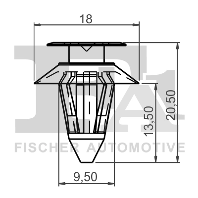 FA1 11-40006.5 Clip, trim/protection strip