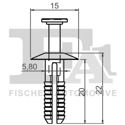 FA1 10-20009.5 Clip, bumper