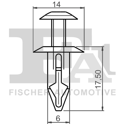 FA1 75-30002.5 Clip, trim/protection strip