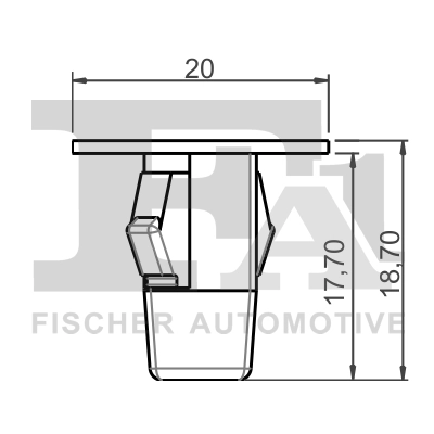 FA1 77-60004.5 Clip, trim/protection strip