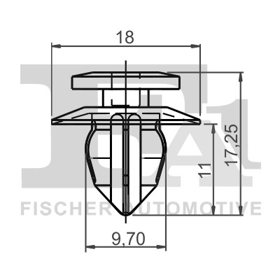 FA1 77-40021.5 Clip, trim/protection strip
