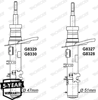Shock Absorber MONROE ORIGINAL (Gas Technology) G8329