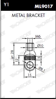Gas Spring, rear window MONROE MaxLift ML5535