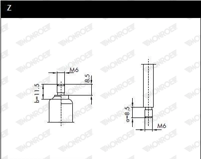 MONROE ML5526 Gas Spring, boot/cargo area