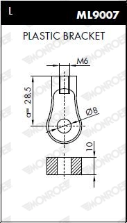 Gas Spring, bonnet MONROE MaxLift ML5679