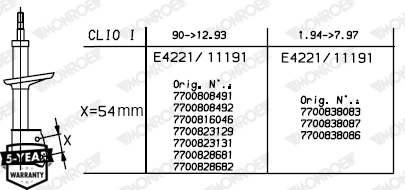 Shock Absorber MONROE ORIGINAL 11191