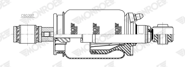 Shock Absorber, driver cab suspension MONROE MAGNUM Cabin CB0297