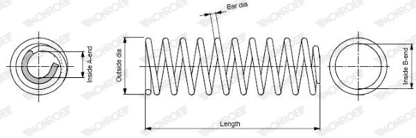 Suspension Spring MONROE SPRINGS SP3709