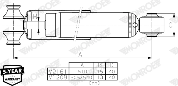 Shock Absorber VAN-MAGNUM V1208