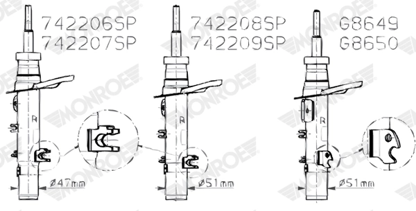 Shock Absorber MONROE ORIGINAL (Gas Technology) G8649
