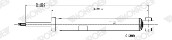 Stoßdämpfer MONROE ORIGINAL (Gas Technology) G1399