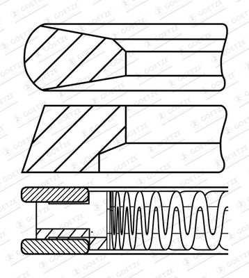 GOETZE ENGINE 08-451200-00 Piston Ring Kit