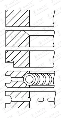 GOETZE ENGINE 08-160800-00 Piston Ring Kit