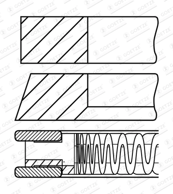 GOETZE ENGINE 08-438400-00 Piston Ring Kit
