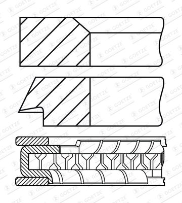 GOETZE ENGINE 08-451604-00 Piston Ring Kit