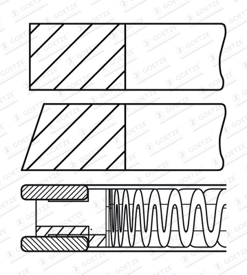 GOETZE ENGINE 08-437707-00 Piston Ring Kit