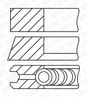 GOETZE ENGINE 08-451400-00 Piston Ring Kit