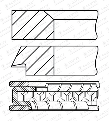 GOETZE ENGINE 08-446007-00 Piston Ring Kit